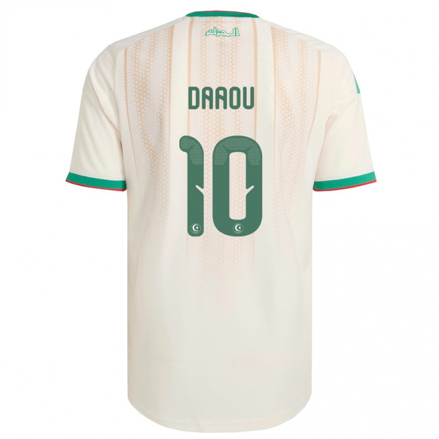 גברים כדורגל אלג'יריה Bilal Daaou #10 שמנת ירוק אדום ג'רזי ביתית 26-28