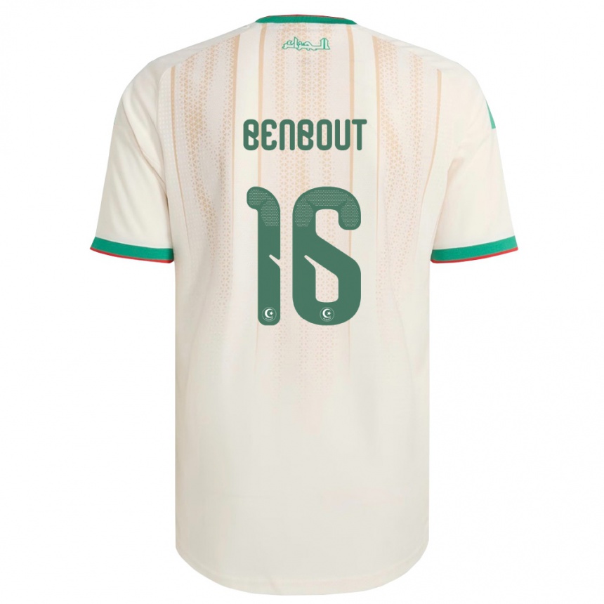 גברים כדורגל אלג'יריה Oussama Benbout #16 שמנת ירוק אדום ג'רזי ביתית 26-28