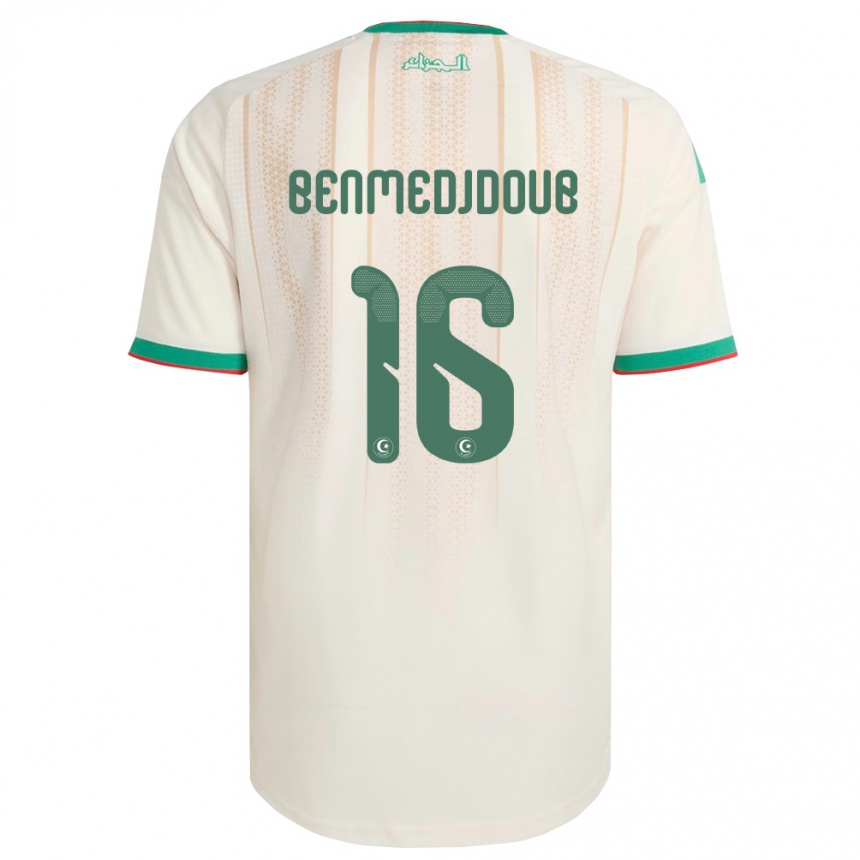 גברים כדורגל אלג'יריה Nazim Benmedjdoub #16 שמנת ירוק אדום ג'רזי ביתית 26-28