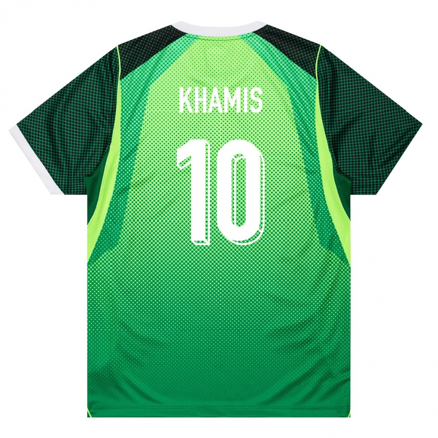 גברים כדורגל ניגריה Idris Khamis #10 ירוק לבן ג'רזי ביתית 26-28