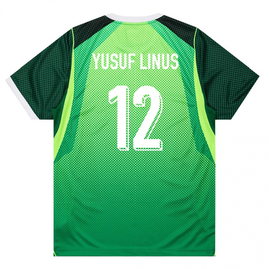 גברים כדורגל ניגריה Hope Yusuf Linus #12 ירוק לבן ג'רזי ביתית 26-28