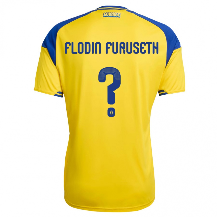 גברים כדורגל שוודיה Toste Flodin Furuseth #0 צהוב כחול לבן ג'רזי ביתית 26-28