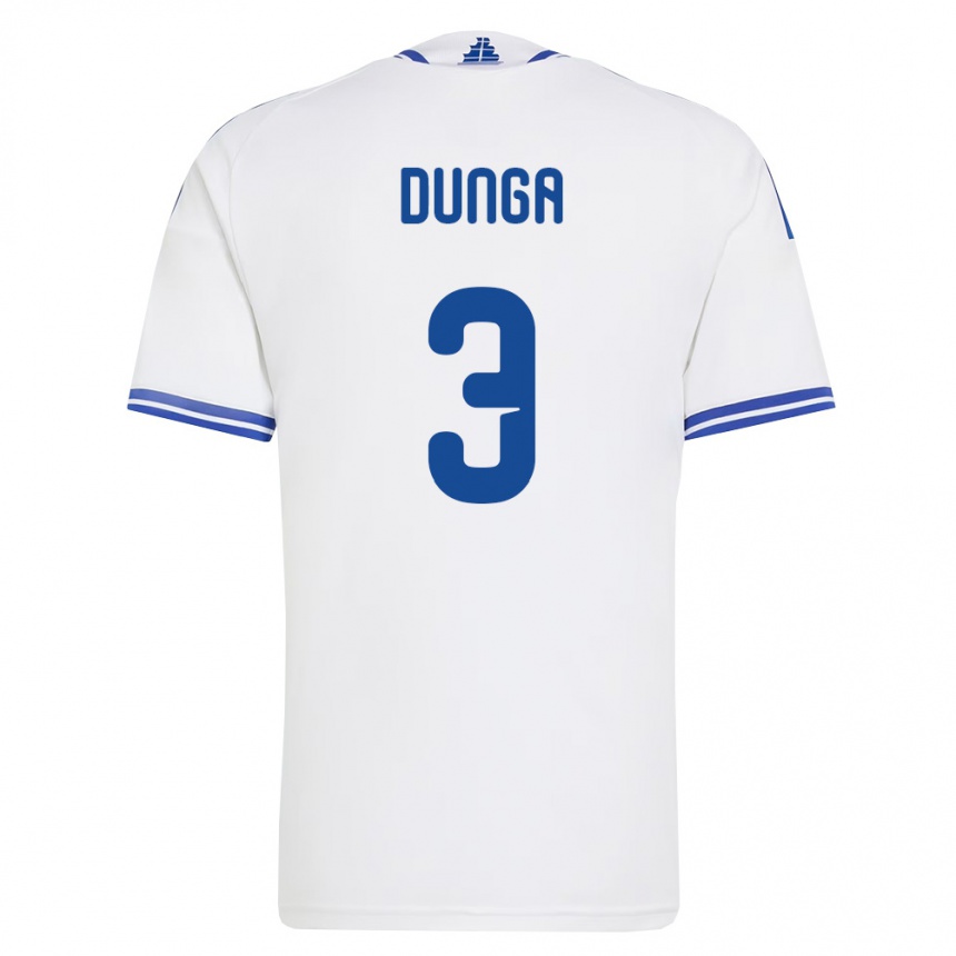 גברים כדורגל יוון Bedri Dunga #3 לבן כחול ג'רזי ביתית 26-28