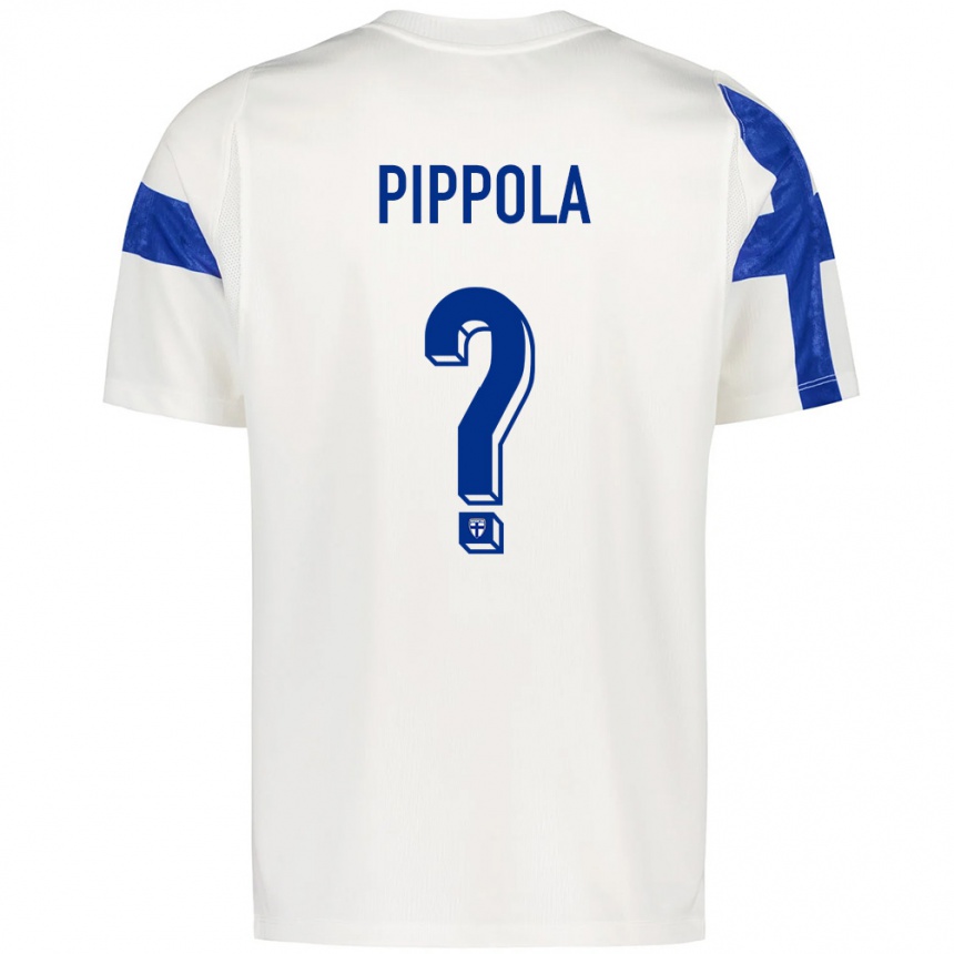 גברים כדורגל פינלנד Tuomas Pippola #0 לבן כחול ג'רזי ביתית 26-28