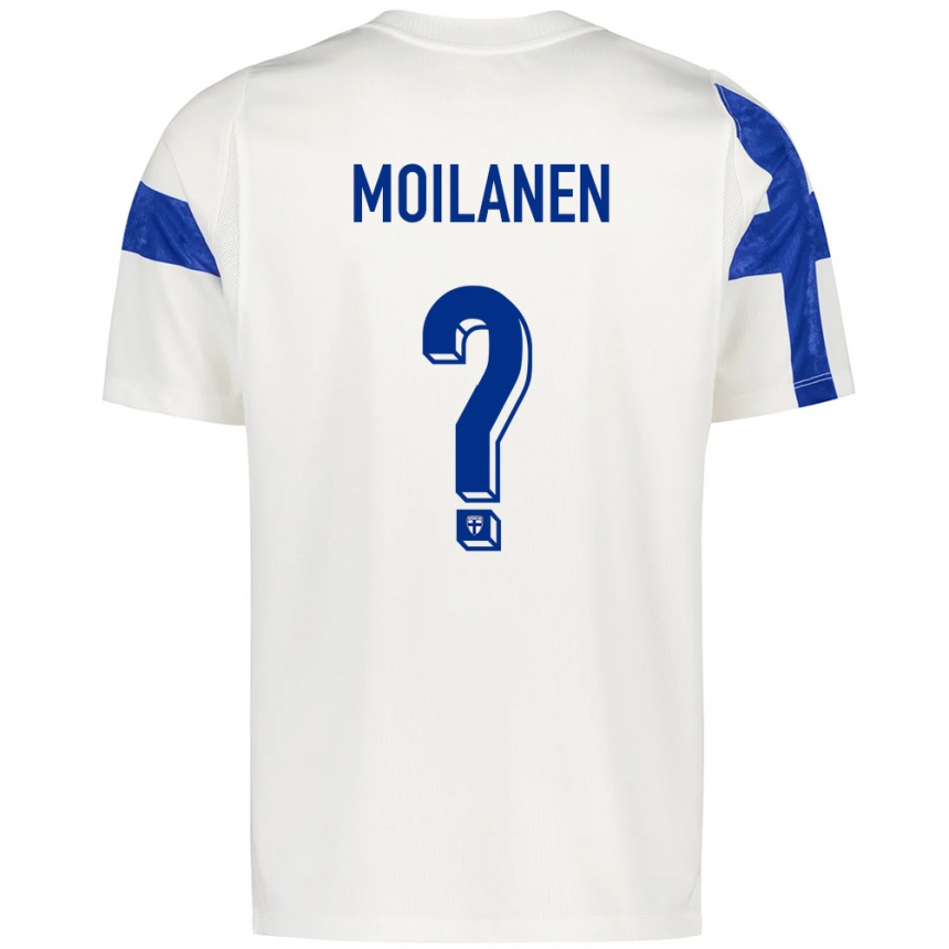גברים כדורגל פינלנד Matias Moilanen #0 לבן כחול ג'רזי ביתית 26-28