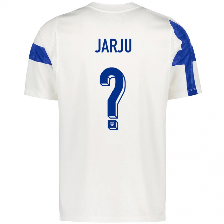 גברים כדורגל פינלנד Kevin Jarju #0 לבן כחול ג'רזי ביתית 26-28