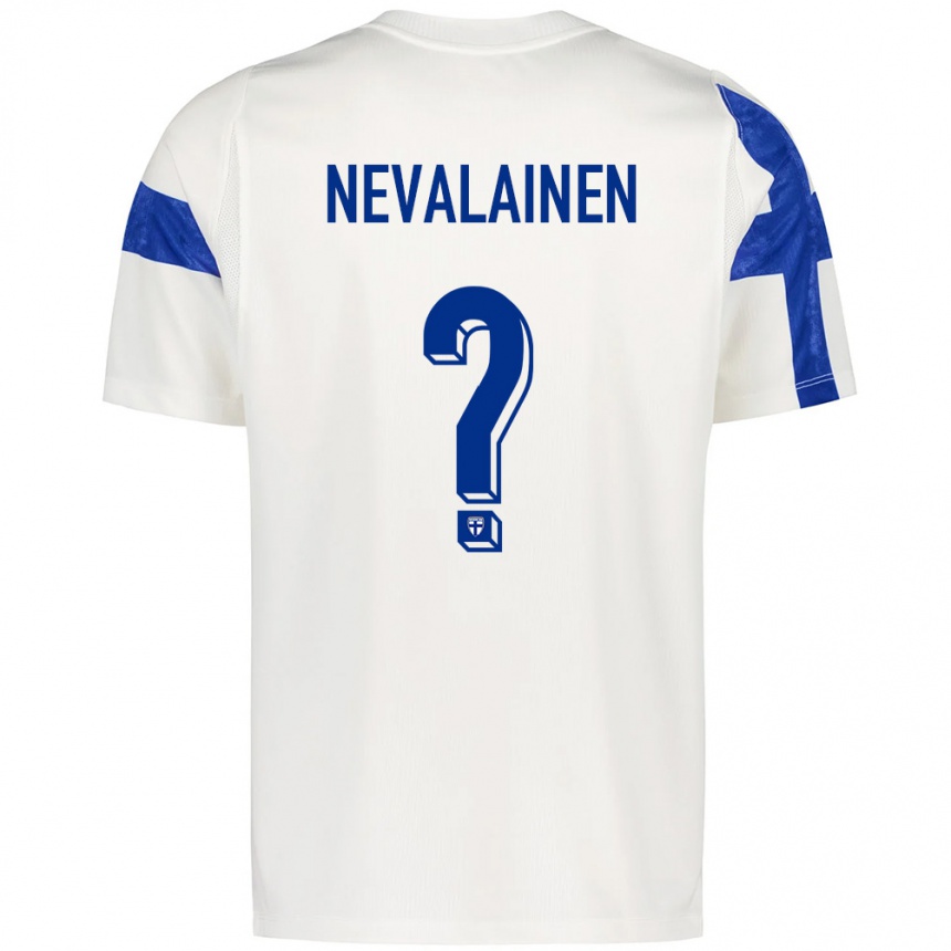 גברים כדורגל פינלנד Joakim Nevalainen #0 לבן כחול ג'רזי ביתית 26-28