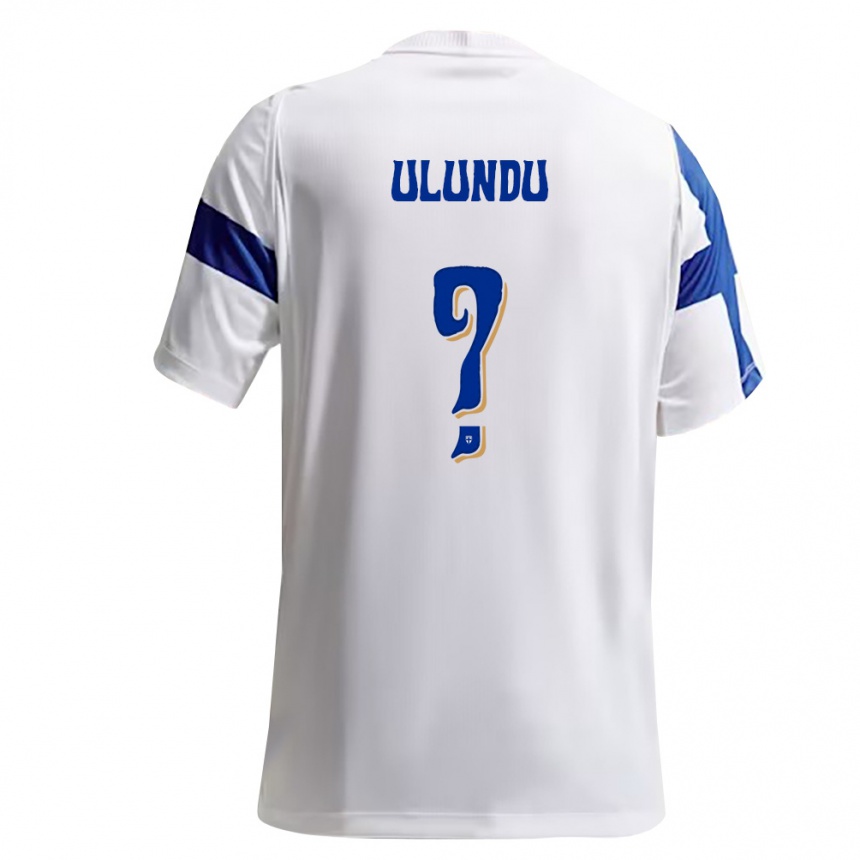 גברים כדורגל פינלנד Vincent Ulundu #0 לבן כחול ג'רזי ביתית 26-28