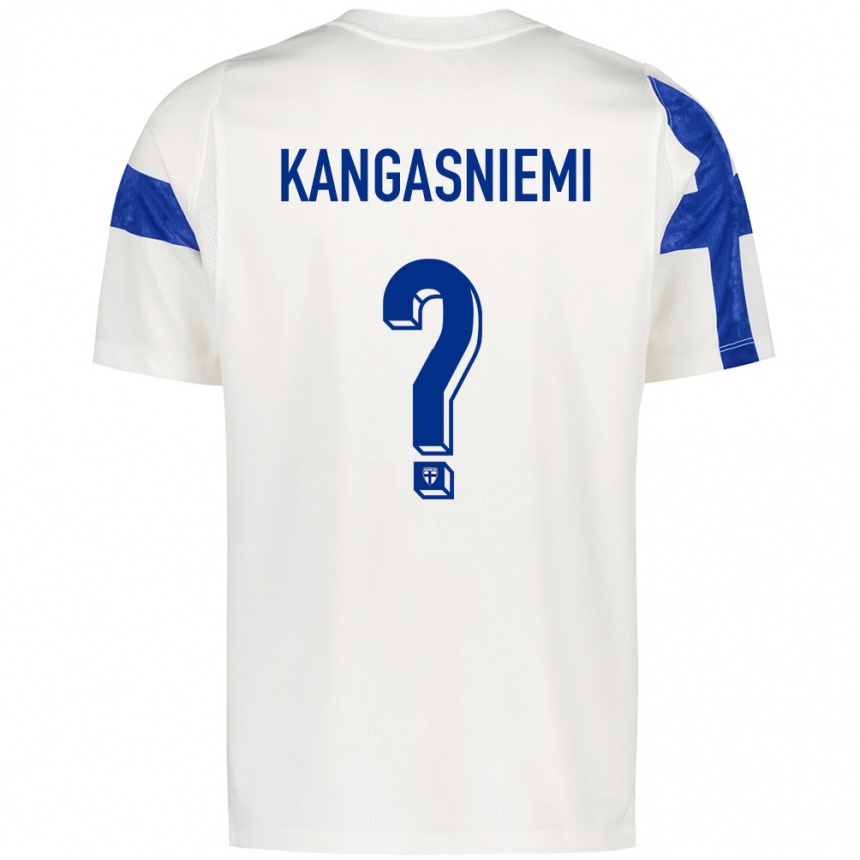 גברים כדורגל פינלנד Iiro Kangasniemi #0 לבן כחול ג'רזי ביתית 26-28