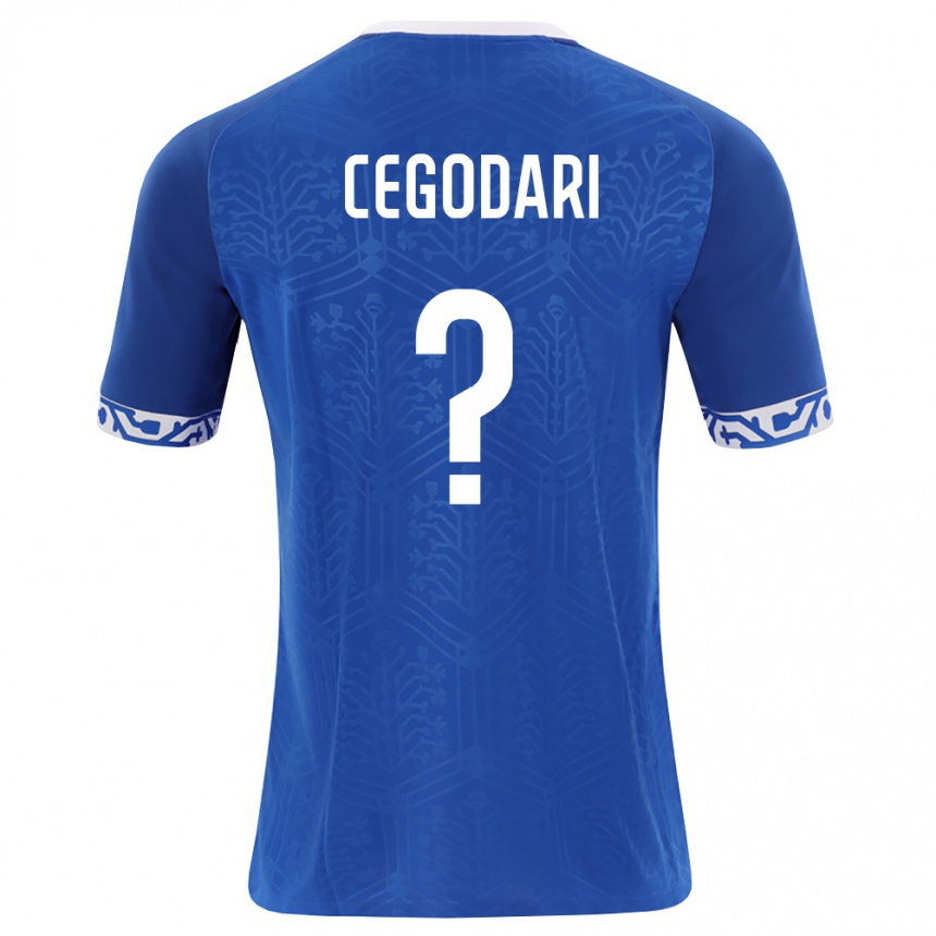 גברים כדורגל מולדובה Gheorghe Cegodari #0 כחול מלכותי לבן ג'רזי ביתית 26-28