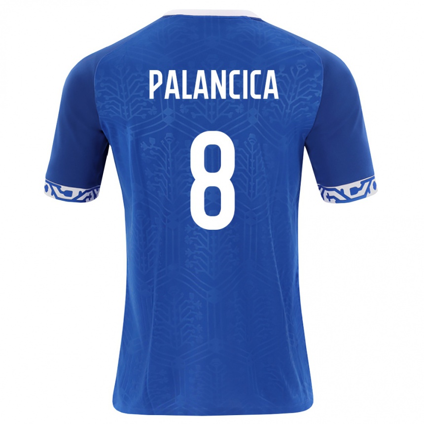 גברים כדורגל מולדובה Cristian Palancica #8 כחול מלכותי לבן ג'רזי ביתית 26-28