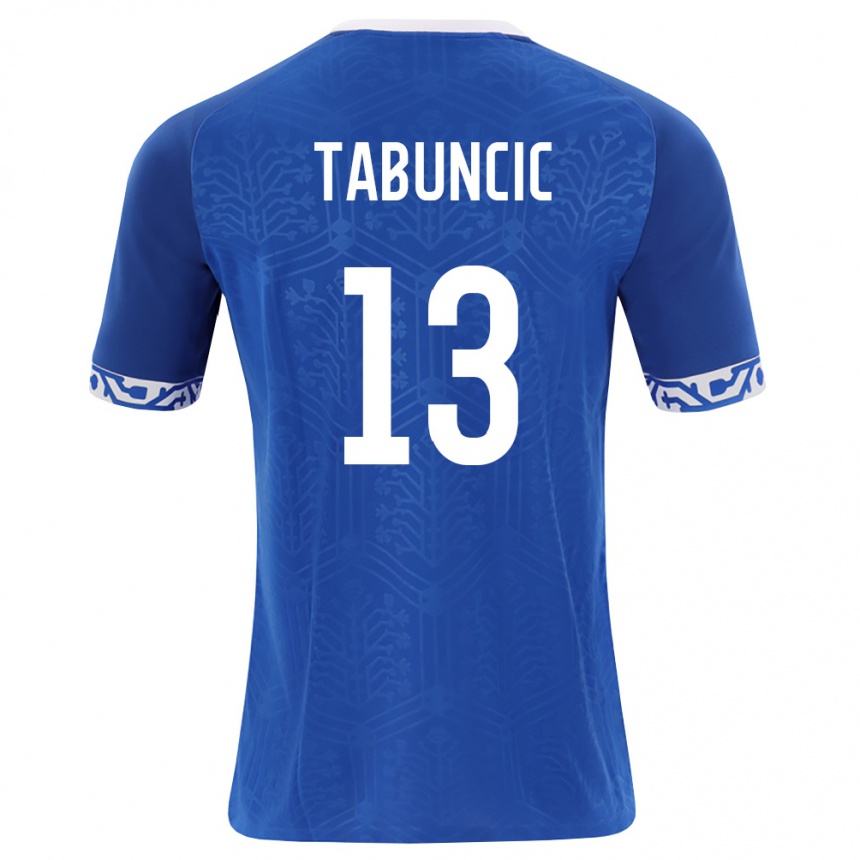 גברים כדורגל מולדובה Alexandru Tabuncic #13 כחול מלכותי לבן ג'רזי ביתית 26-28