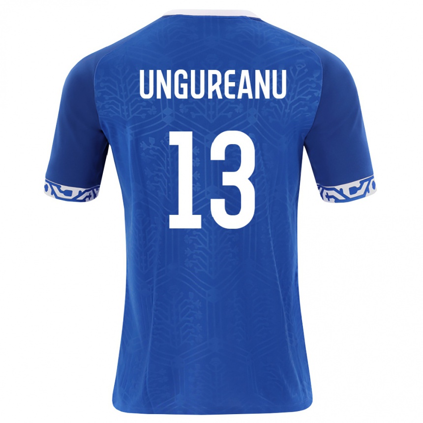 גברים כדורגל מולדובה Sergiu Ungureanu #13 כחול מלכותי לבן ג'רזי ביתית 26-28