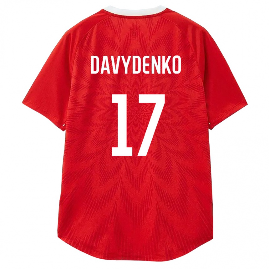 גברים כדורגל רוסיה Mikhail Davydenko #17 אדום לבן חום ג'רזי ביתית 26-28