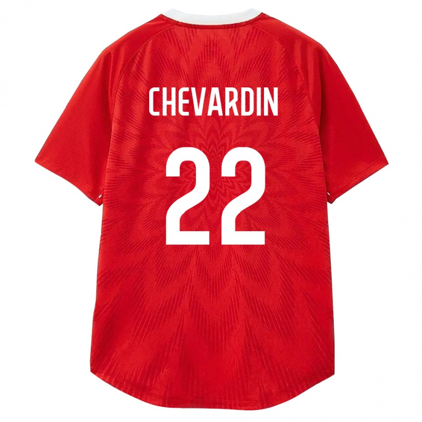 גברים כדורגל רוסיה Daniil Chevardin #22 אדום לבן חום ג'רזי ביתית 26-28