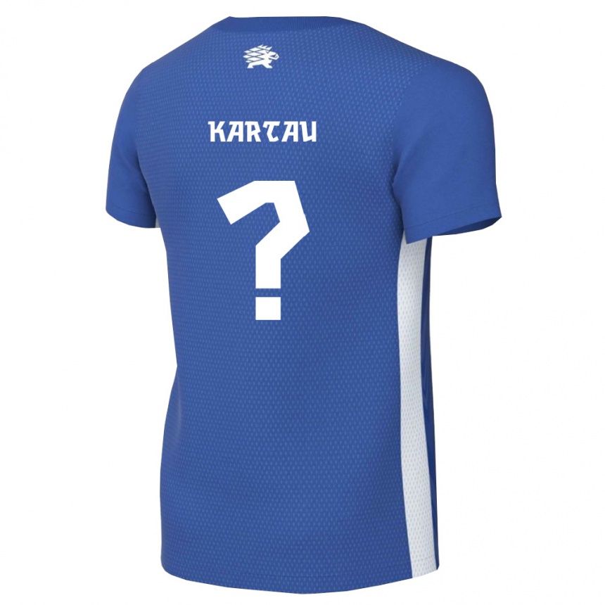 גברים כדורגל אסטוניה Imre Kartau #0 כחול כהה לבן ג'רזי ביתית 26-28