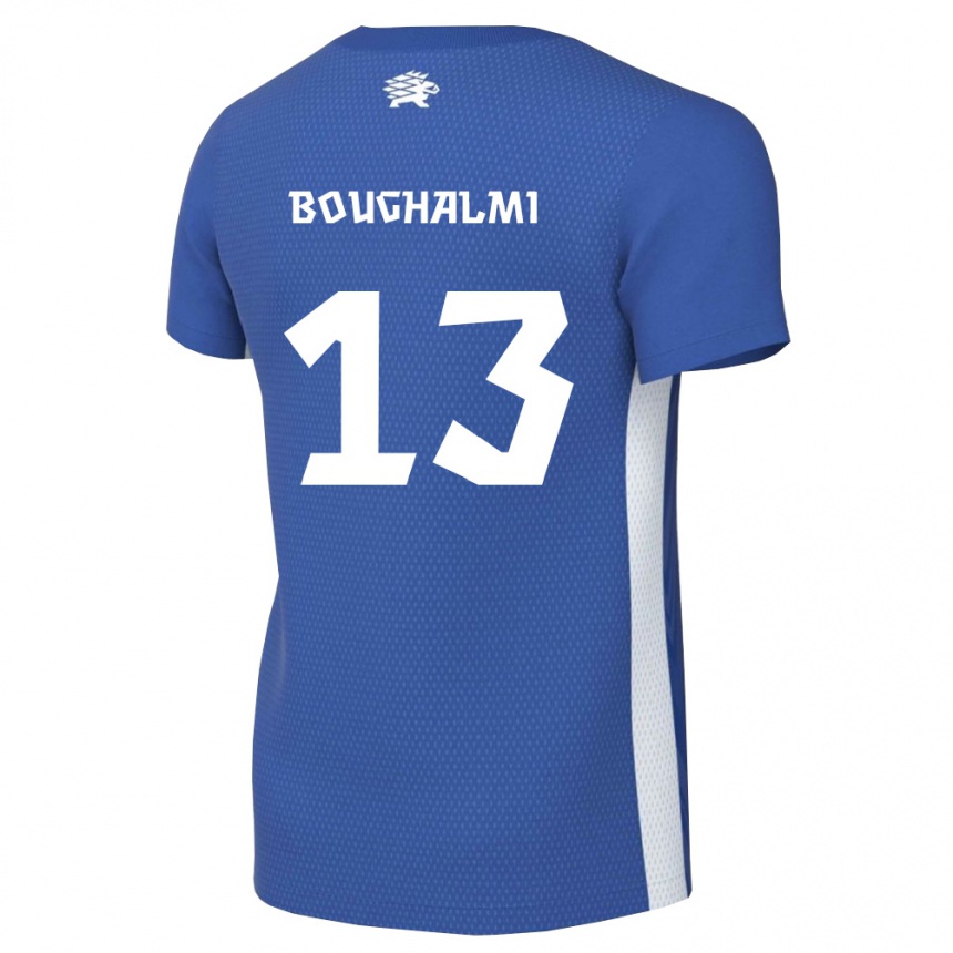 גברים כדורגל אסטוניה Youssef Boughalmi #13 כחול כהה לבן ג'רזי ביתית 26-28