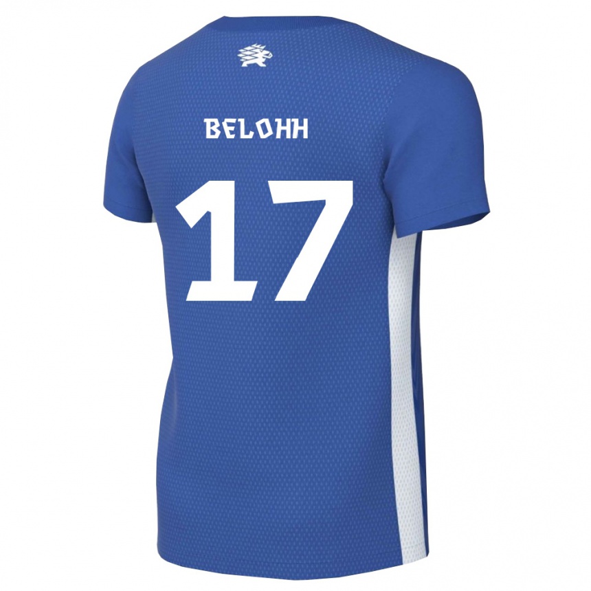 גברים כדורגל אסטוניה Kirill Belohh #17 כחול כהה לבן ג'רזי ביתית 26-28