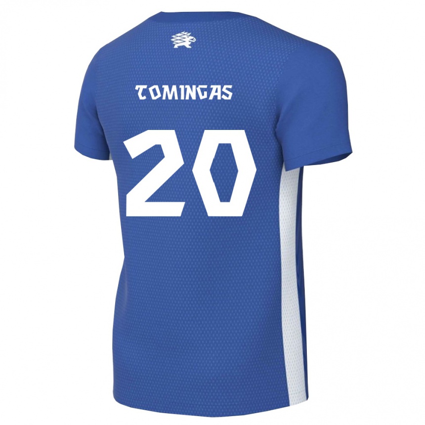 גברים כדורגל אסטוניה קרט טומינגס #20 כחול כהה לבן ג'רזי ביתית 26-28