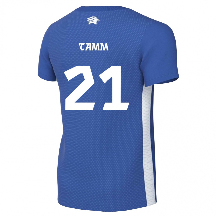 גברים כדורגל אסטוניה אלכס מטיאס טאם #21 כחול כהה לבן ג'רזי ביתית 26-28
