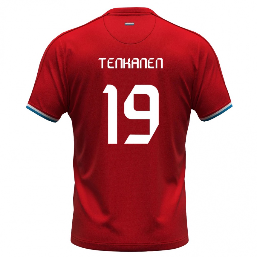 גברים כדורגל לוקסמבורג Luke Tenkanen #19 אדום לבן כחול ג'רזי ביתית 26-28