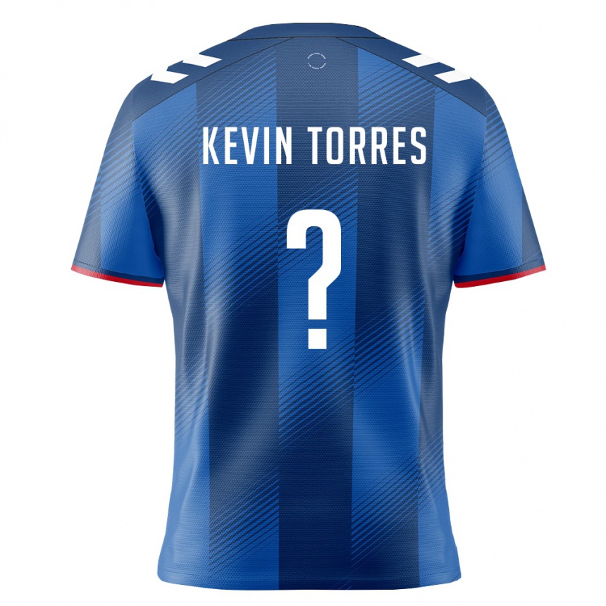 גברים כדורגל פוארטו ריקו Kevin Torres #0 כחול מלכותי אדום לבן ג'רזי ביתית 26-28