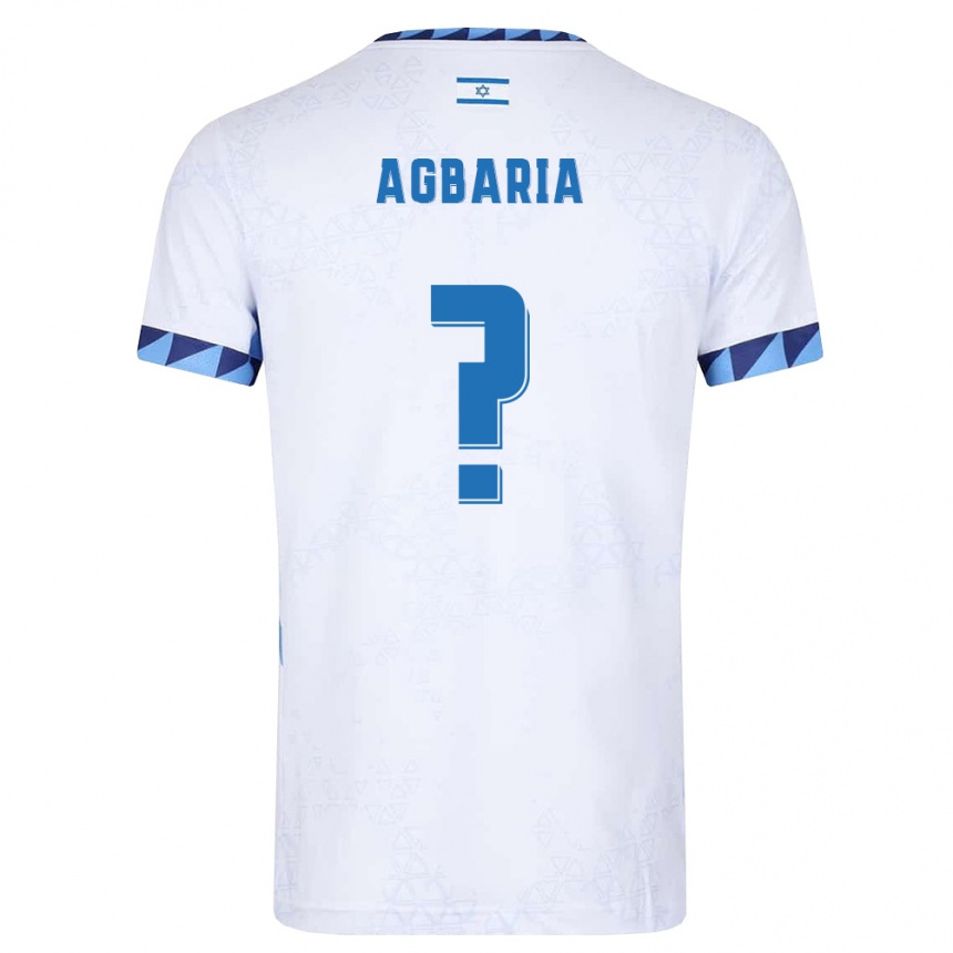 גברים כדורגל ישראל Fares Agbaria #0 לבן כחול בהיר ג'רזי ביתית 26-28