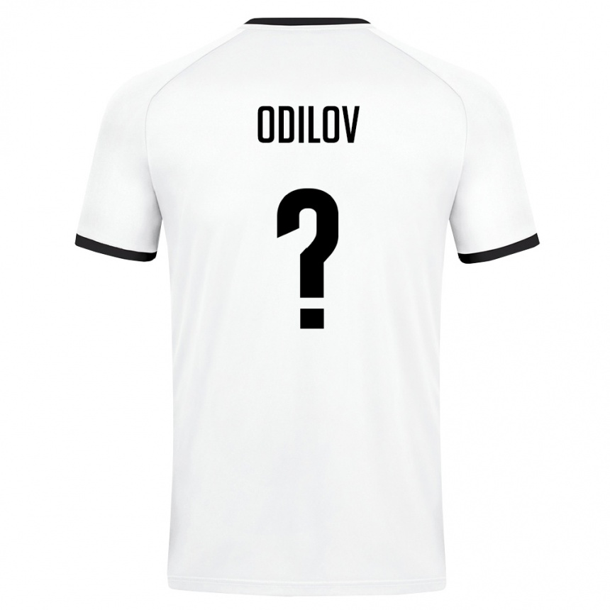 גברים כדורגל אוזבקיסטן Shekhroj Odilov #0 לבן ירוק כהה הרחק ג'רזי 26-28