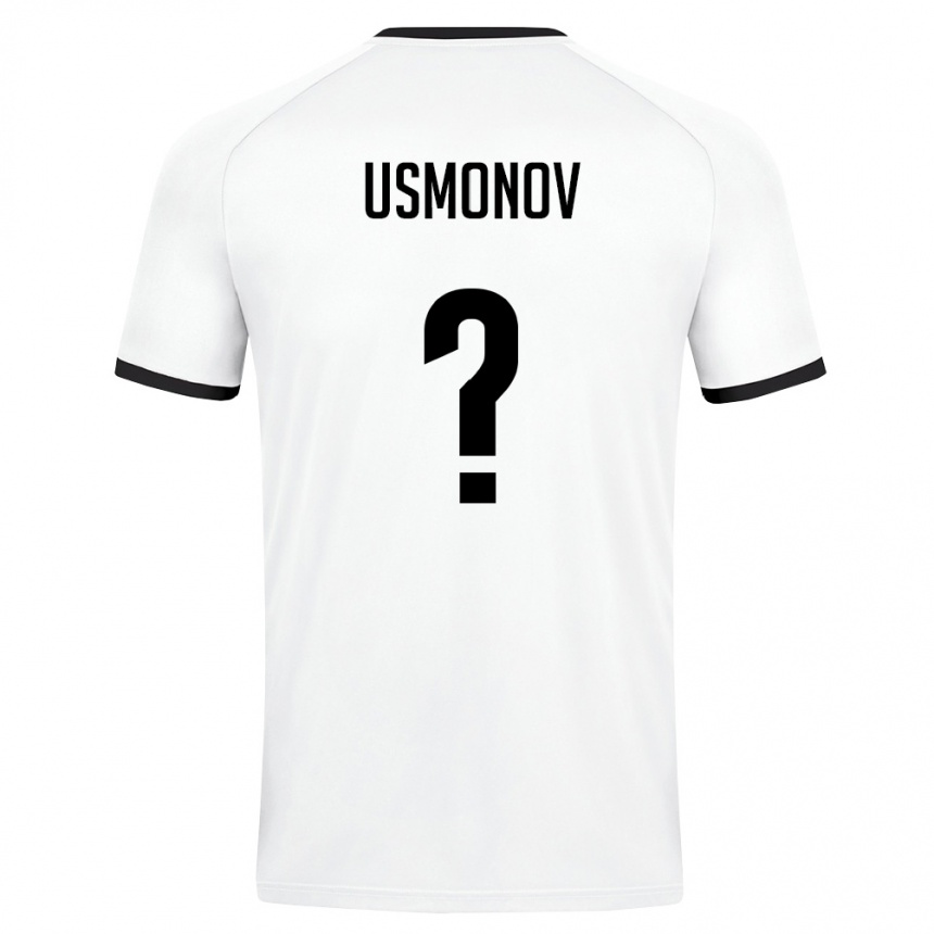 גברים כדורגל אוזבקיסטן Bekzod Usmonov #0 לבן ירוק כהה הרחק ג'רזי 26-28