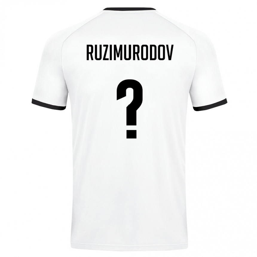 גברים כדורגל אוזבקיסטן Ruzimurod Ruzimurodov #0 לבן ירוק כהה הרחק ג'רזי 26-28