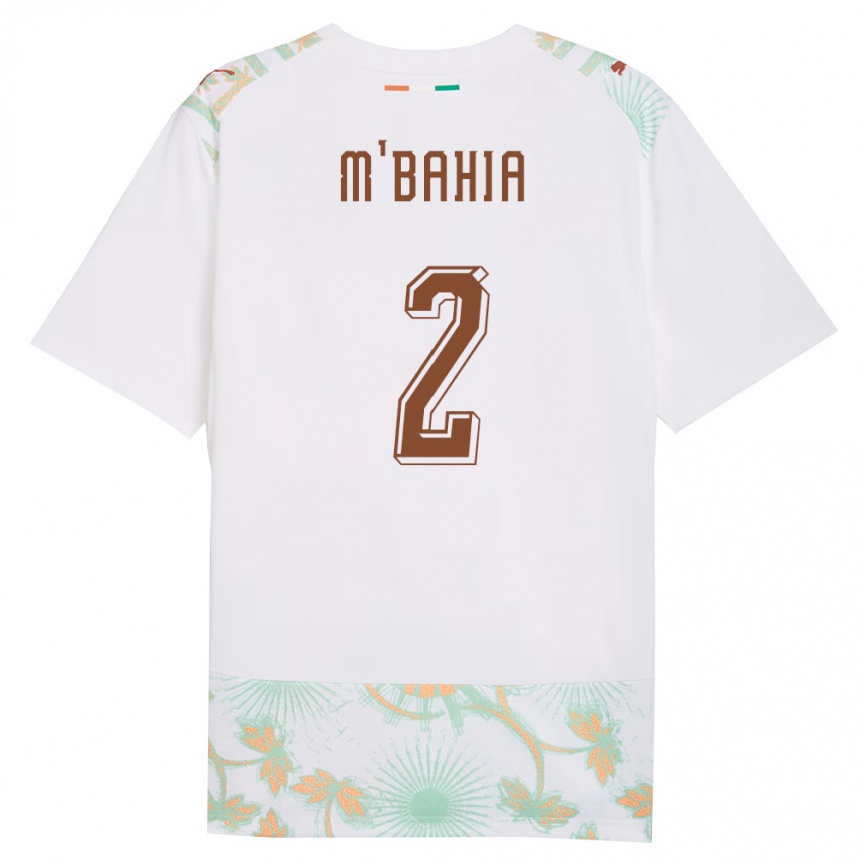 גברים כדורגל חוף השנהב Ivan M'bahia #2 לבן כתום ירוק הרחק ג'רזי 26-28