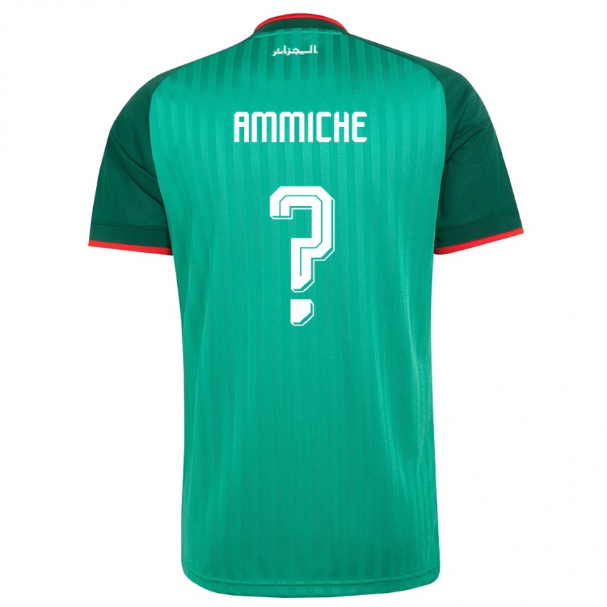 גברים כדורגל אלג'יריה Yanil Ammiche #0 ירוק אדום לבן הרחק ג'רזי 26-28