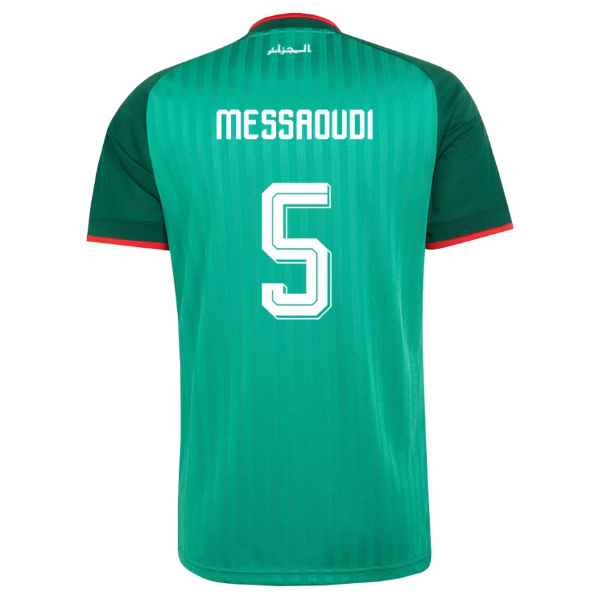 גברים כדורגל אלג'יריה Yanis Messaoudi #5 ירוק אדום לבן הרחק ג'רזי 26-28