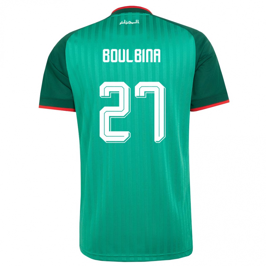 גברים כדורגל אלג'יריה Adil Boulbina #27 ירוק אדום לבן הרחק ג'רזי 26-28