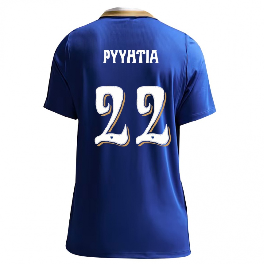 גברים כדורגל פינלנד Niklas Pyyhtiä #22 כחול לבן הרחק ג'רזי 26-28