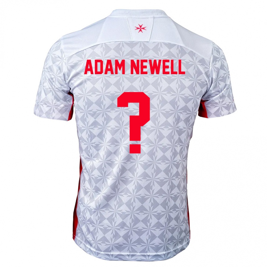 גברים כדורגל מלטה Adam Newell #0 אפור לבן אדום הרחק ג'רזי 26-28