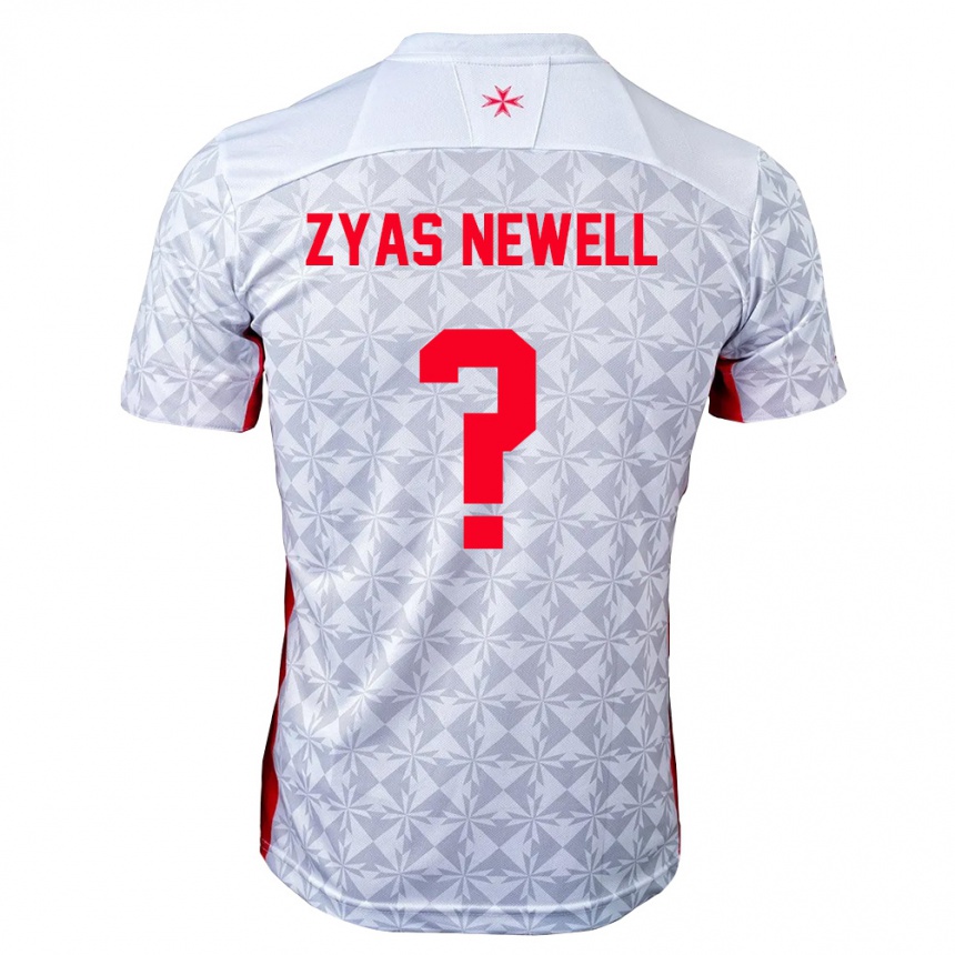 גברים כדורגל מלטה Zyas Newell #0 אפור לבן אדום הרחק ג'רזי 26-28