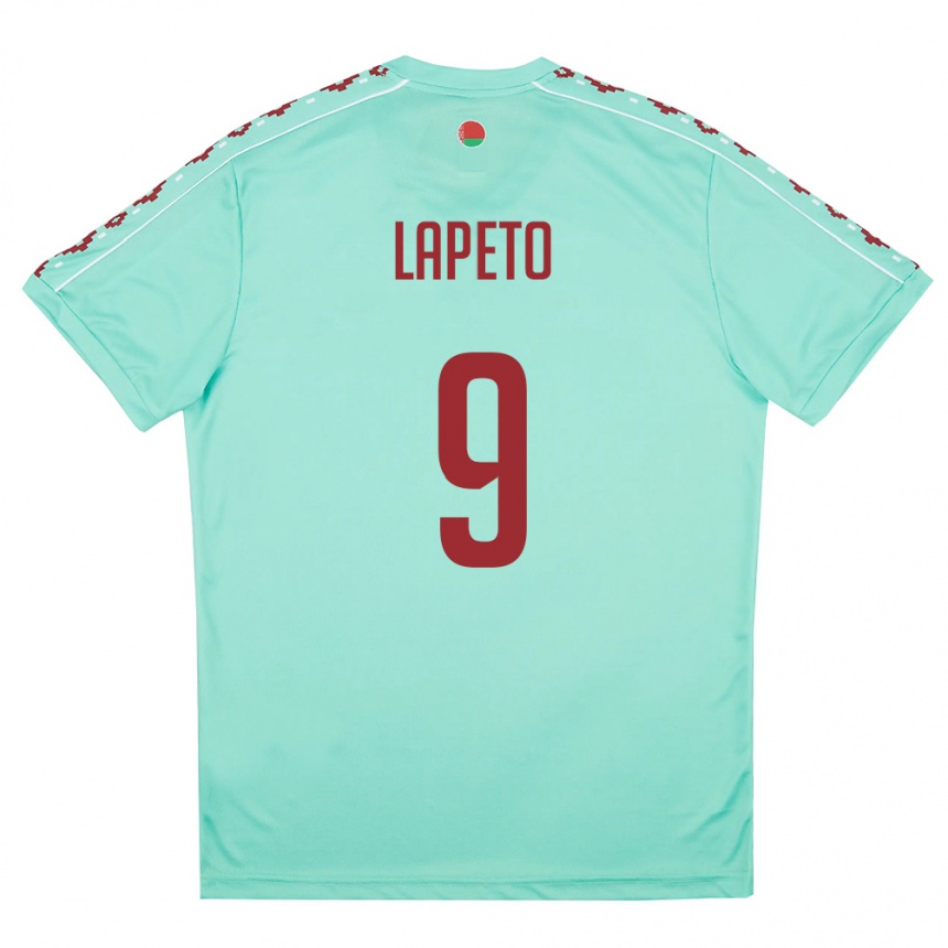 גברים כדורגל בלארוס Rodion Lapeto #9 ירוק בהיר בורדו הרחק ג'רזי 26-28