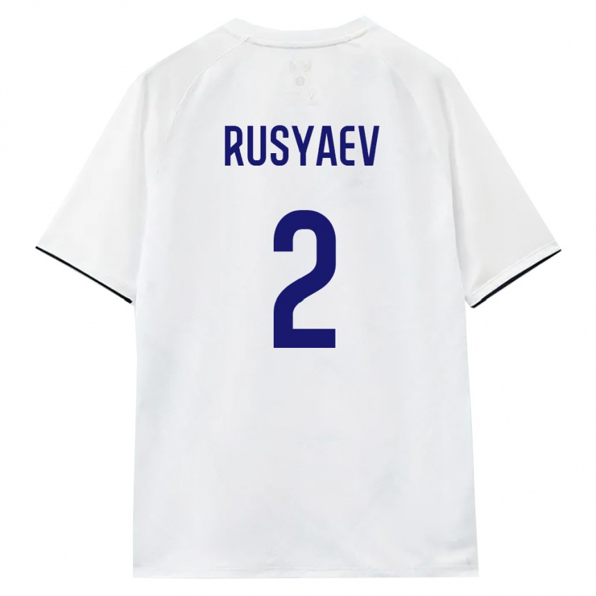 גברים כדורגל רוסיה Igor Rusyaev #2 לבן חום שחור הרחק ג'רזי 26-28