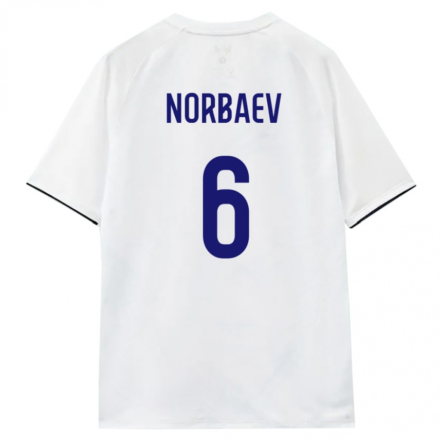 גברים כדורגל רוסיה Timur Norbaev #6 לבן חום שחור הרחק ג'רזי 26-28