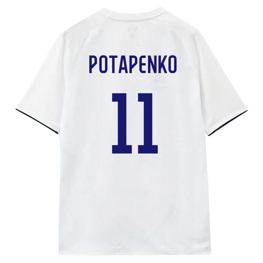 גברים כדורגל רוסיה Egor Potapenko #11 לבן חום שחור הרחק ג'רזי 26-28