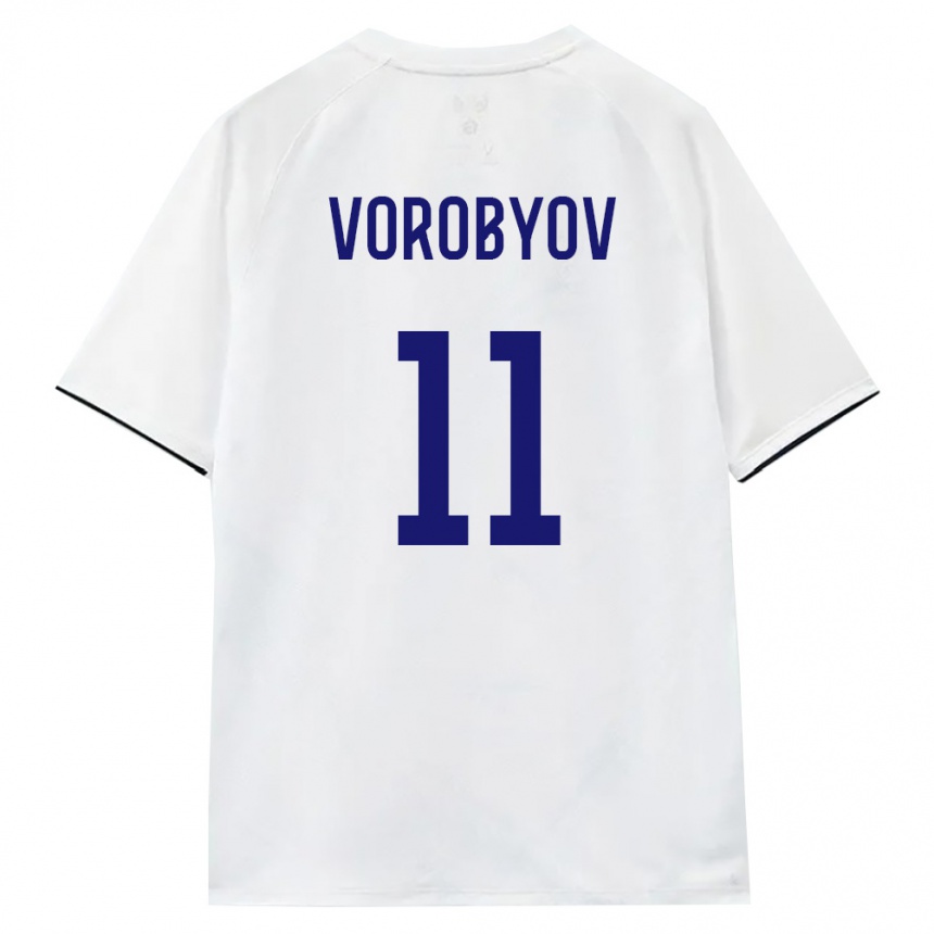 גברים כדורגל רוסיה דמיטרי וורוביוב #11 לבן חום שחור הרחק ג'רזי 26-28