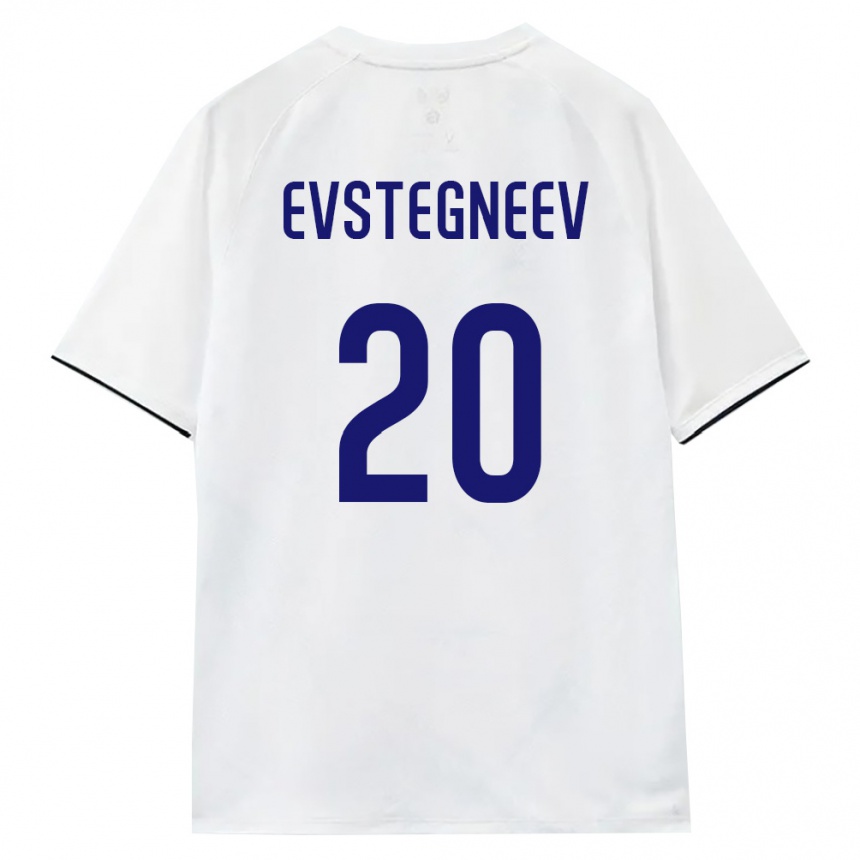 גברים כדורגל רוסיה Aleksey Evstegneev #20 לבן חום שחור הרחק ג'רזי 26-28