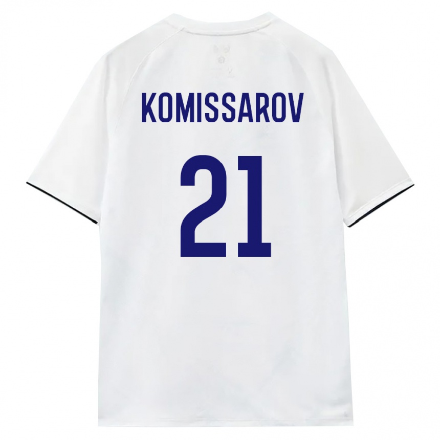 גברים כדורגל רוסיה Timofey Komissarov #21 לבן חום שחור הרחק ג'רזי 26-28