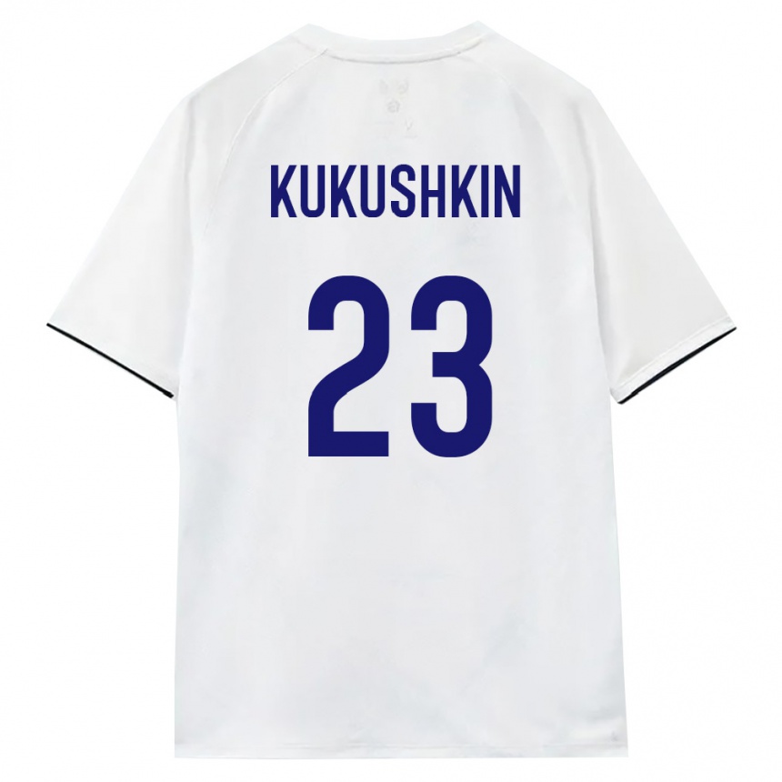 גברים כדורגל רוסיה Egor Kukushkin #23 לבן חום שחור הרחק ג'רזי 26-28