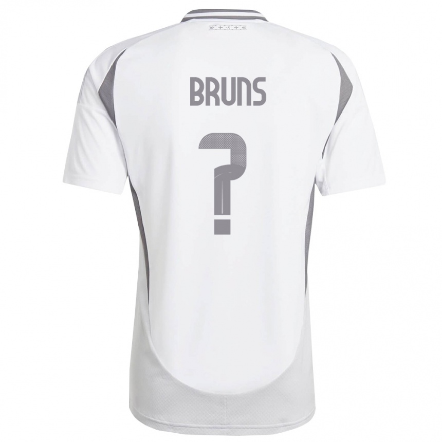 גברים כדורגל לטביה Patriks Bruns #0 לבן אפור כהה הרחק ג'רזי 26-28