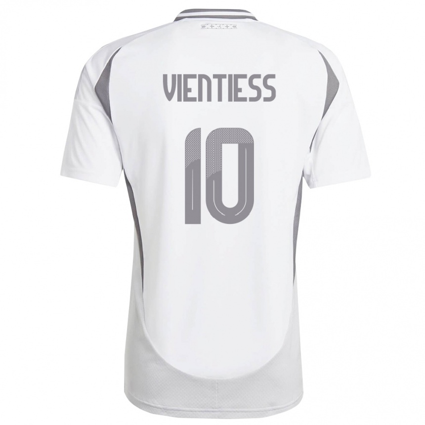 גברים כדורגל לטביה Roberts Vientiess #10 לבן אפור כהה הרחק ג'רזי 26-28