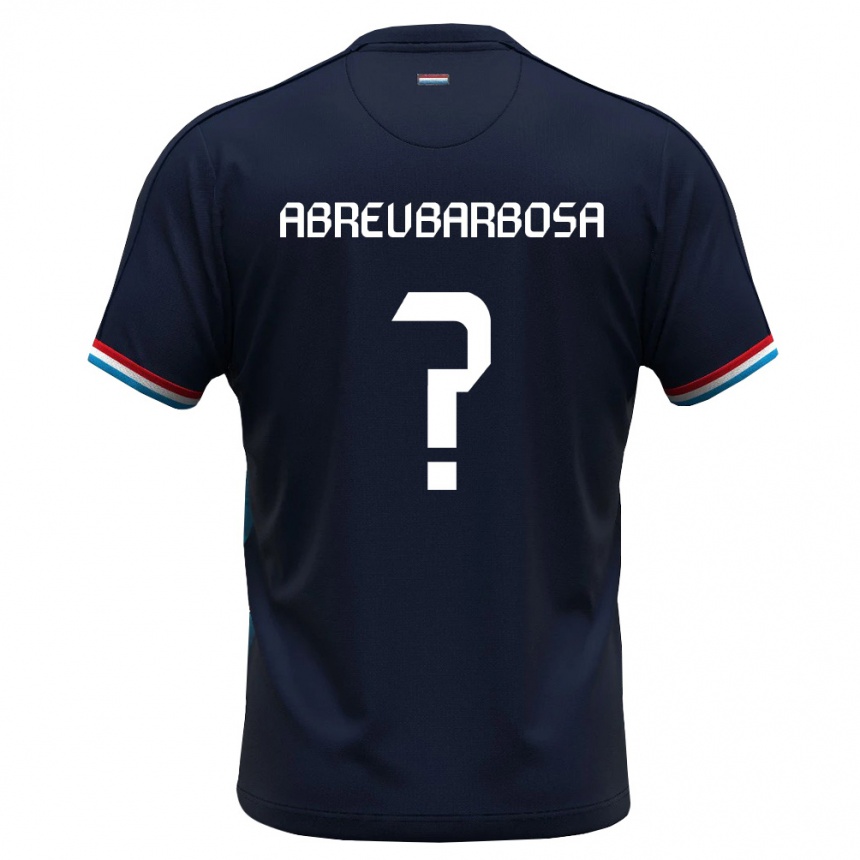 גברים כדורגל לוקסמבורג Alexandre Abreu Barbosa #0 כחול מלכותי אדום הרחק ג'רזי 26-28