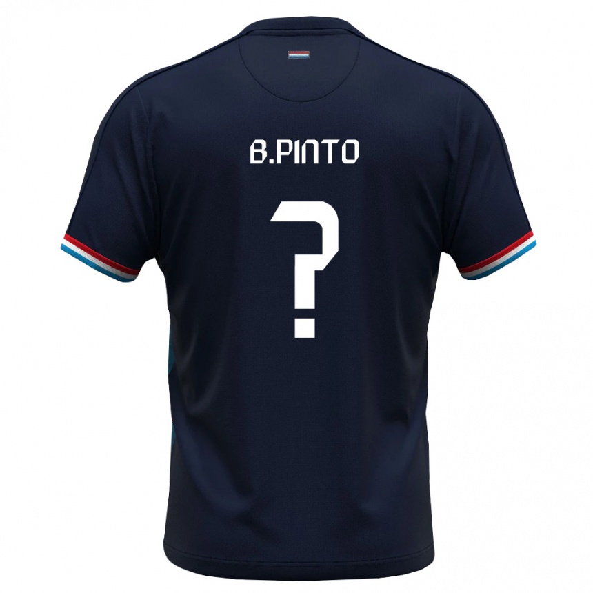 גברים כדורגל לוקסמבורג Bryan Da Silva Pinto #0 כחול מלכותי אדום הרחק ג'רזי 26-28