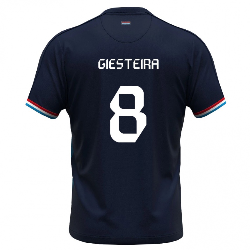 גברים כדורגל לוקסמבורג Bruno Giesteira #8 כחול מלכותי אדום הרחק ג'רזי 26-28